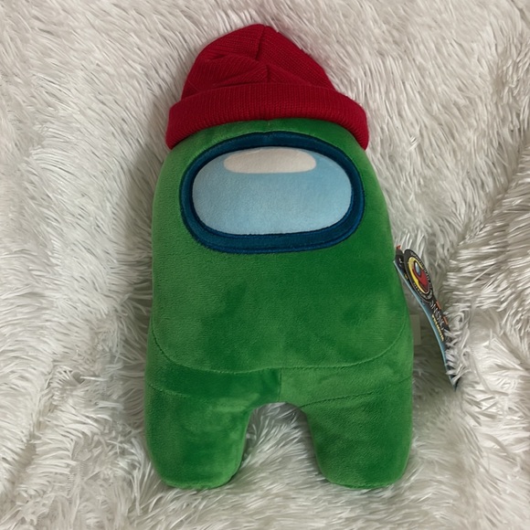 Among Us 12” Plush Green with Red Cap!  NWT - Picture 5 of 13